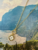 The Pearly White flower necklace