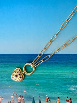 The Multi Stone Heart necklace