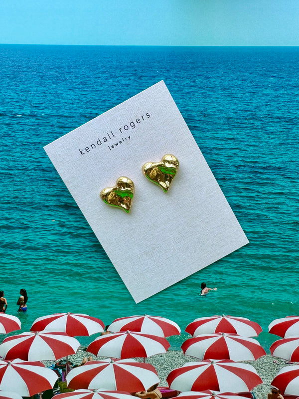 The Hammered Heart earrings
